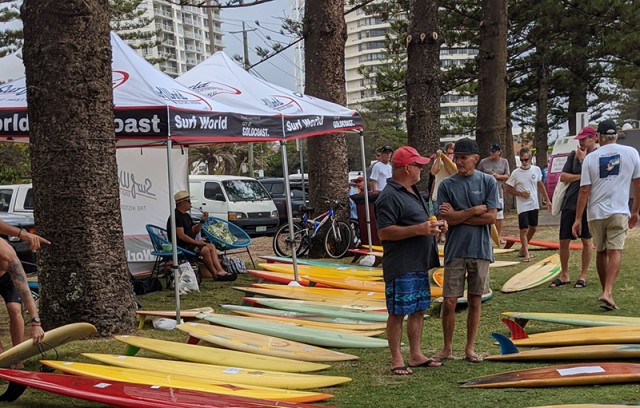 Surfworld Single Fin display at the Billabong Burleigh Boardriders Single Fin Festival January 2020